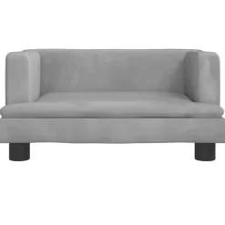 Maison Exclusive Niches, Paniers Et Transports | - Lit pour chien gris clair 60x40x30 cm velours