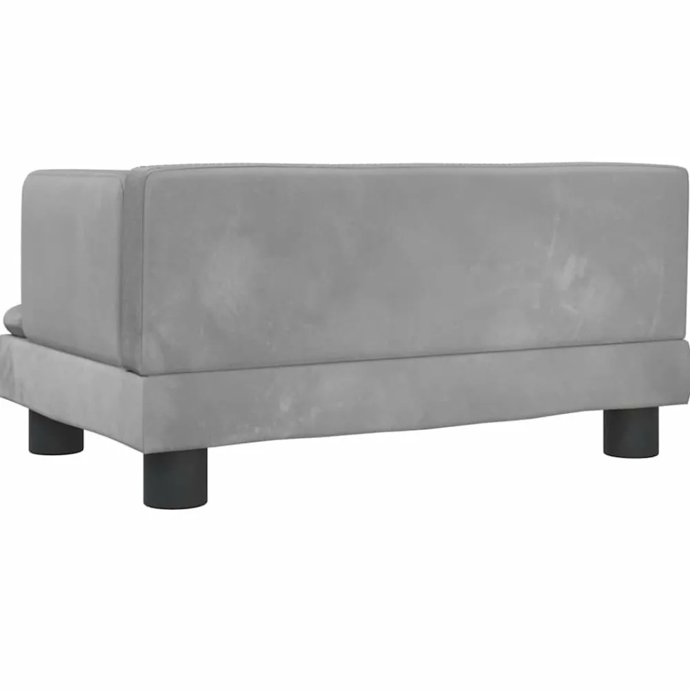 Maison Exclusive Niches, Paniers Et Transports | - Lit pour chien gris clair 60x40x30 cm velours