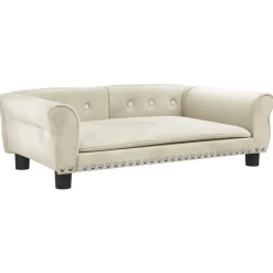 Maison Exclusive Niches, Paniers Et Transports | - Lit pour chien taupe 70x52x30 cm tissu