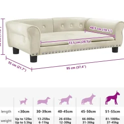 Maison Exclusive Niches, Paniers Et Transports | - Lit pour chien taupe 70x52x30 cm tissu