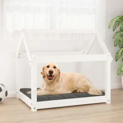 Maison Exclusive - Lit pour chien blanc 81x60x70 cm bois de pin solide Best