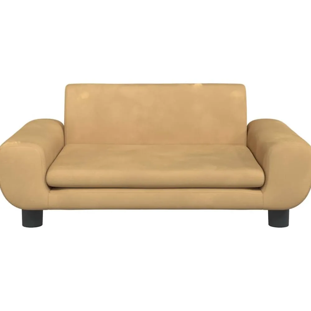 Maison Exclusive Niches, Paniers Et Transports | - Lit pour chien marron 90x53x30 cm similicuir
