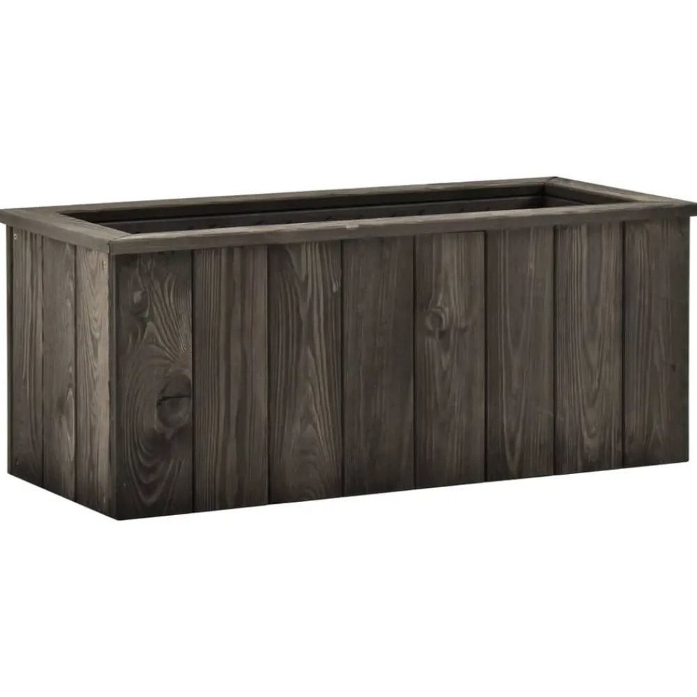 Maison Exclusive - Lit surélevé gris foncé 74x32x30 cm bois de pin massif