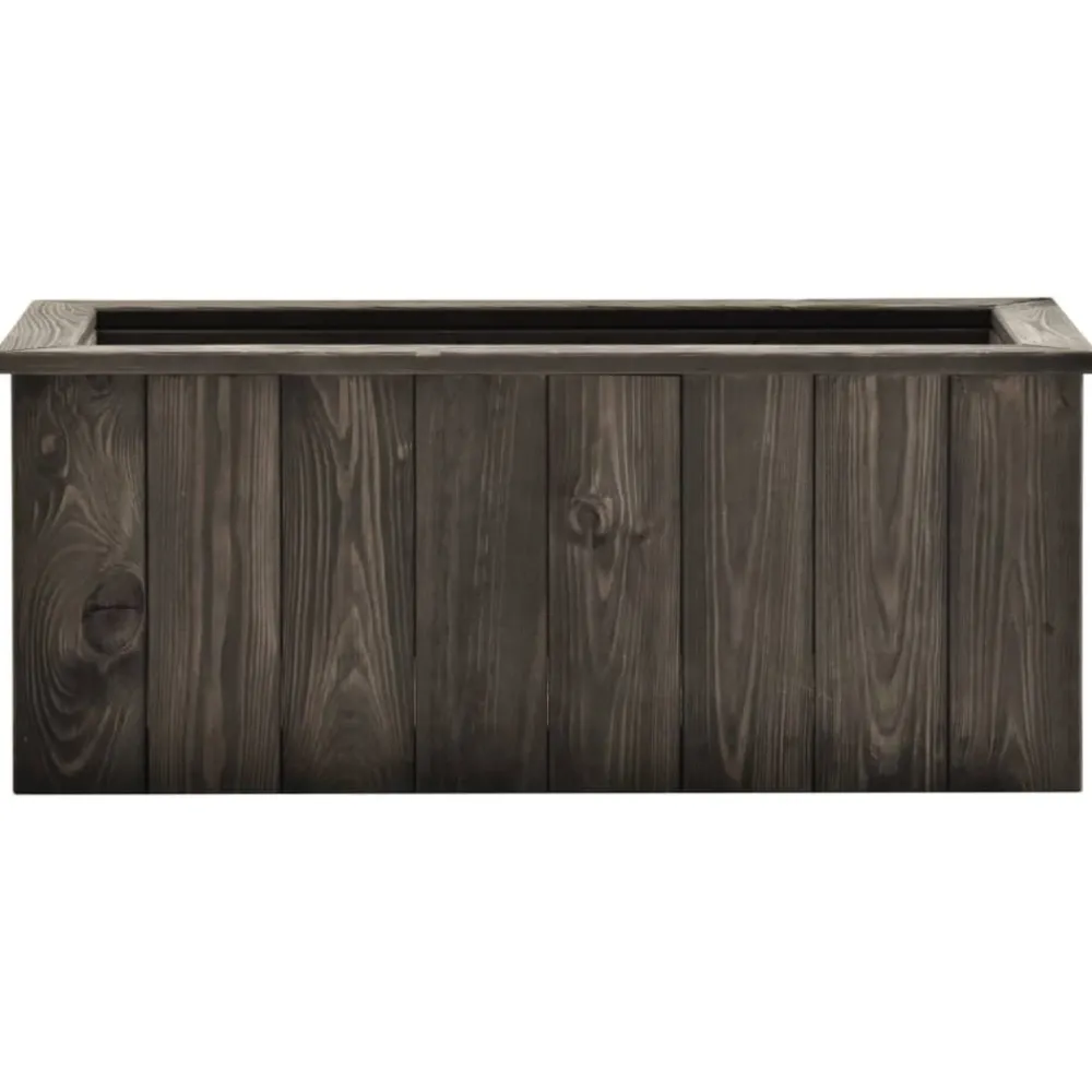 Maison Exclusive - Lit surélevé gris foncé 74x32x30 cm bois de pin massif