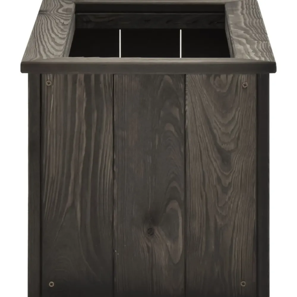 Maison Exclusive - Lit surélevé gris foncé 74x32x30 cm bois de pin massif