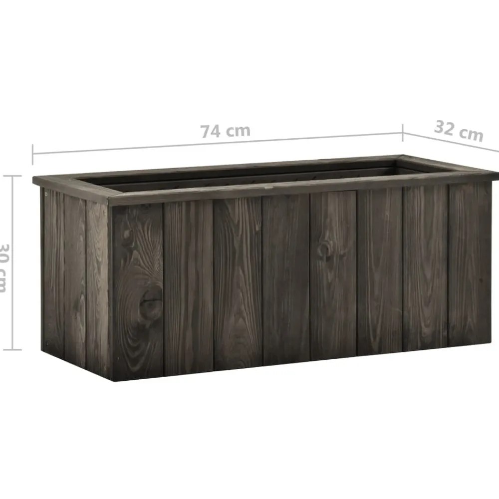 Maison Exclusive - Lit surélevé gris foncé 74x32x30 cm bois de pin massif