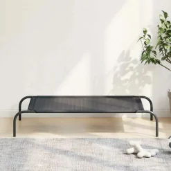 Maison Exclusive Niches, Paniers Et Transports | - Lit surélevé pour chien noir l textilène
