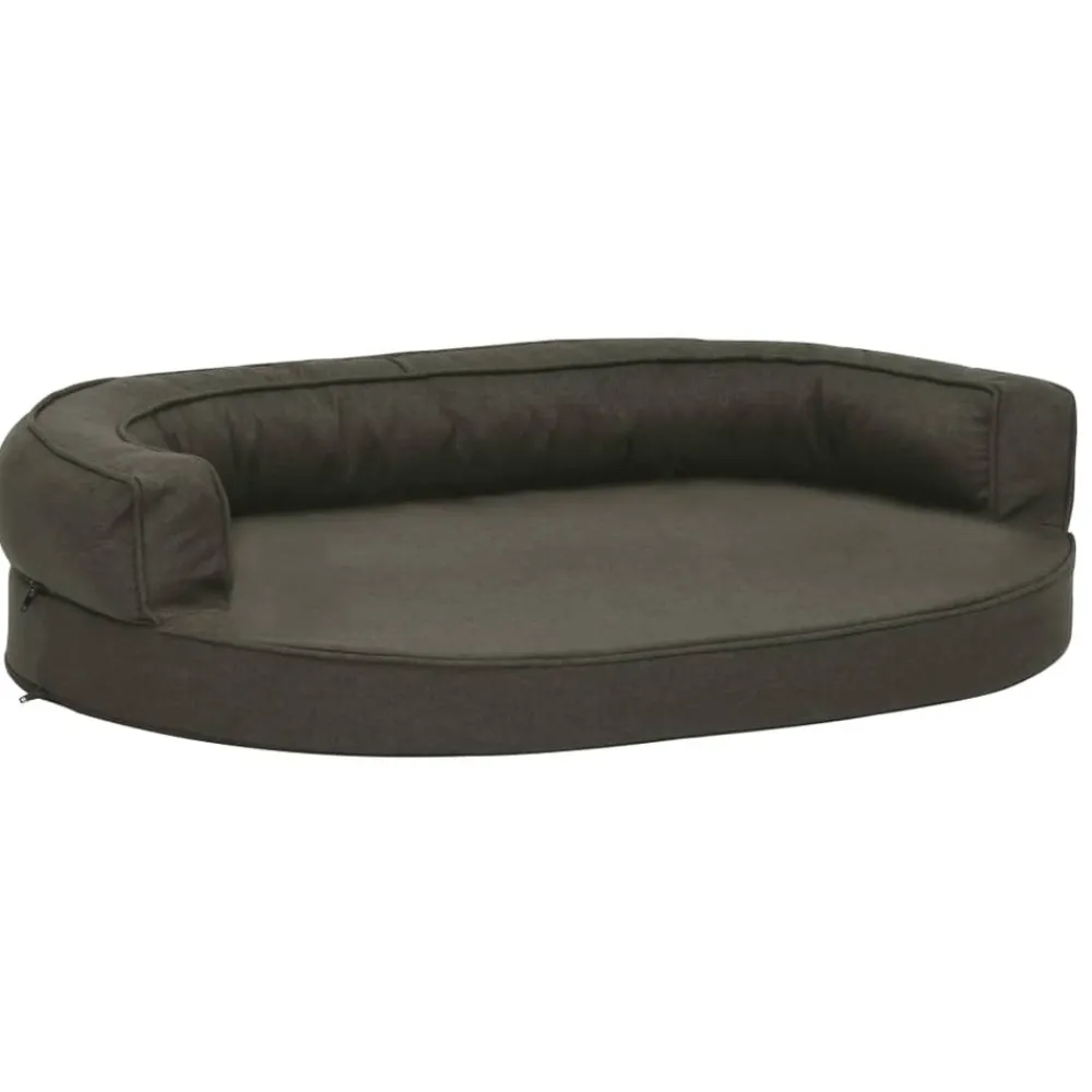 Maison Exclusive Niches, Paniers Et Transports | - Matelas de lit ergonomique pour chien 75x53 cm aspect de lin