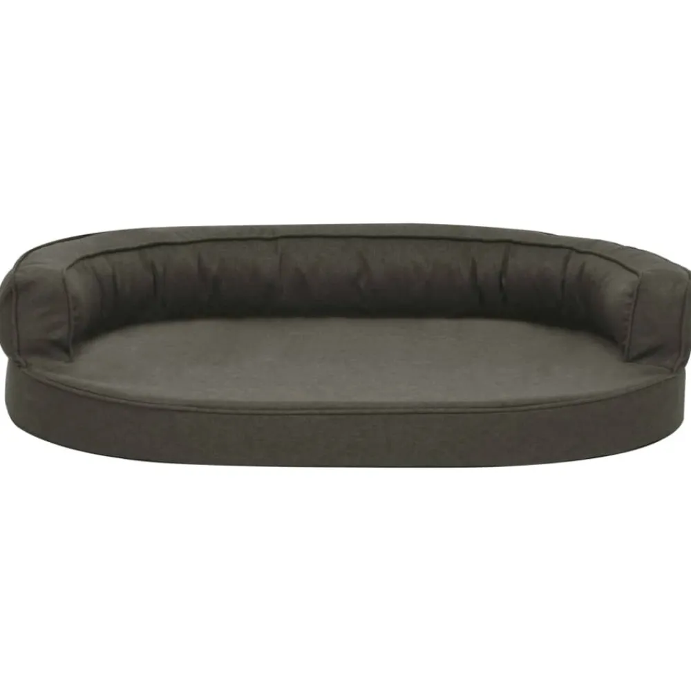 Maison Exclusive Niches, Paniers Et Transports | - Matelas de lit ergonomique pour chien 75x53 cm aspect de lin
