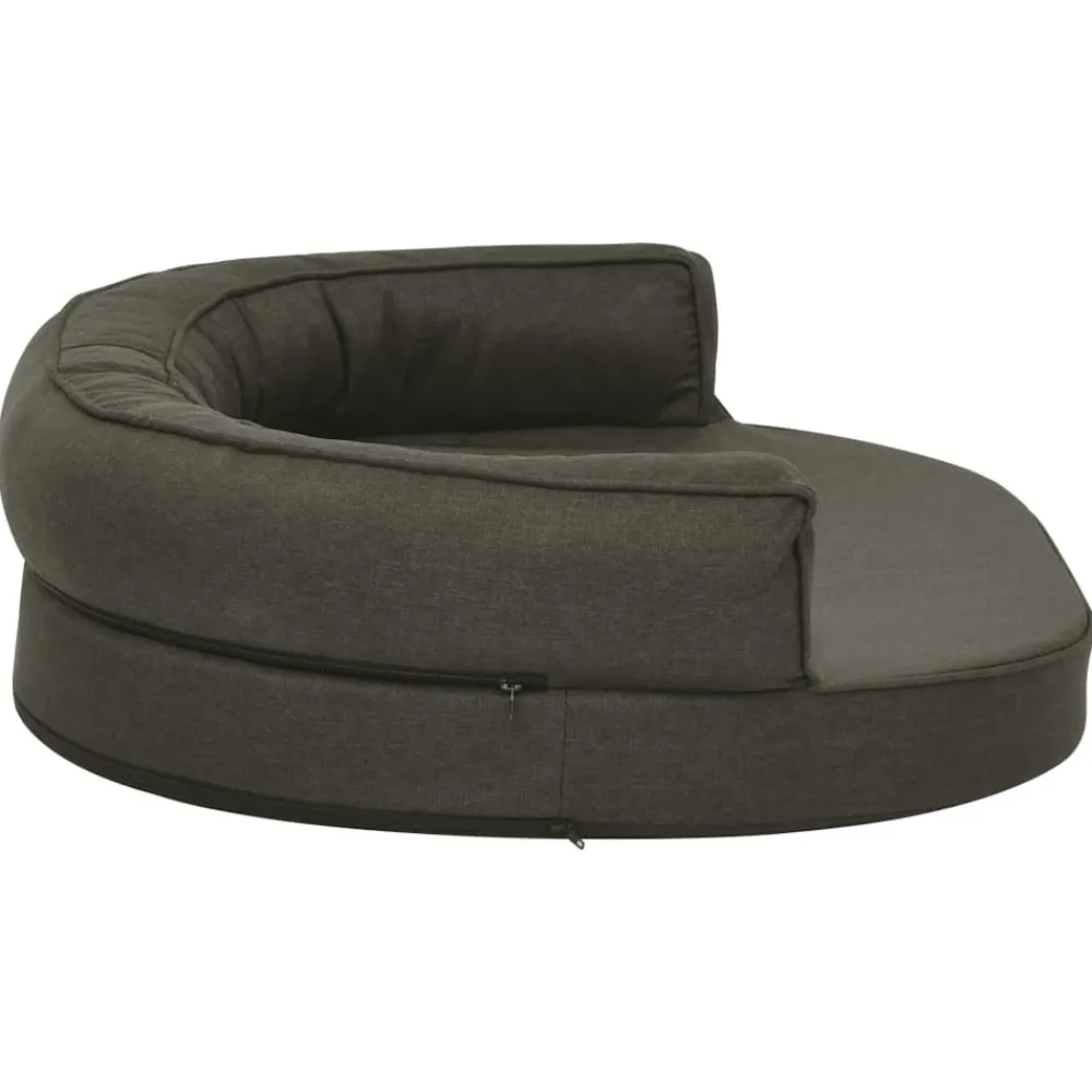 Maison Exclusive Niches, Paniers Et Transports | - Matelas de lit ergonomique pour chien 75x53 cm aspect de lin