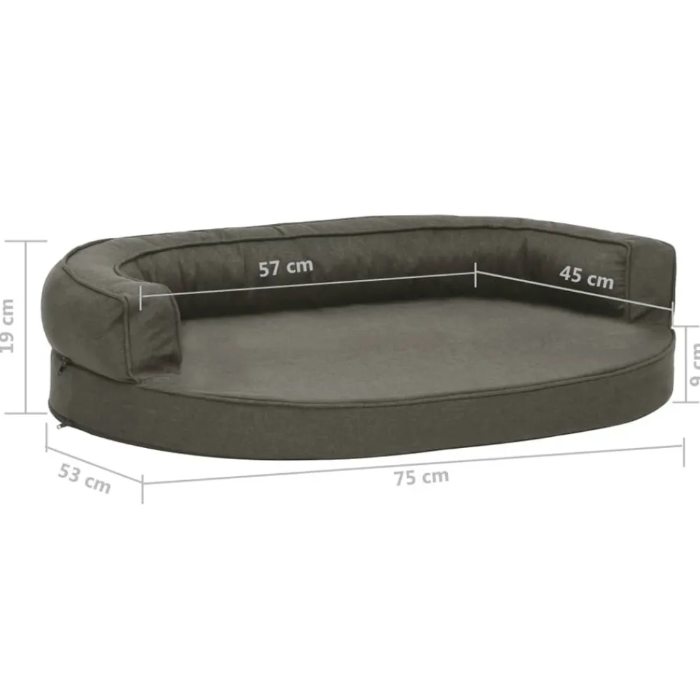 Maison Exclusive Niches, Paniers Et Transports | - Matelas de lit ergonomique pour chien 75x53 cm aspect de lin