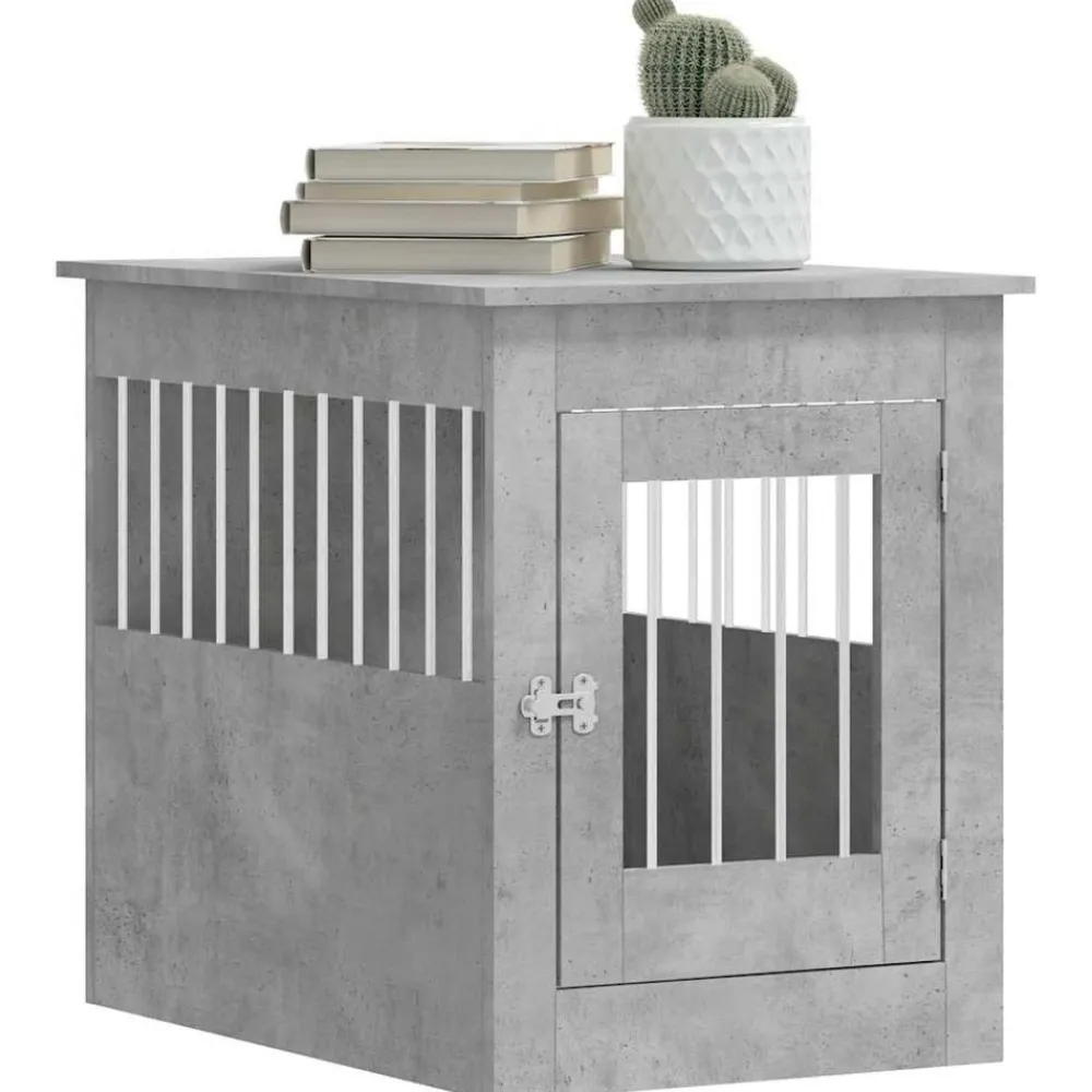 Maison Exclusive - Meuble de cage pour chiens gris béton 55x80x68 cm Sale