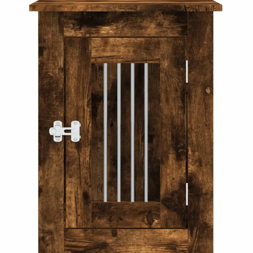 Maison Exclusive - Meuble de cage pour chiens chêne fumé 45x62x59 cm Best
