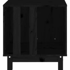 Maison Exclusive Niches, Paniers Et Transports | - Niche pour chien noir 50x40x52 cm bois de pin massif
