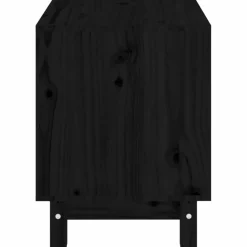 Maison Exclusive Niches, Paniers Et Transports | - Niche pour chien noir 50x40x52 cm bois de pin massif