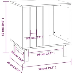 Maison Exclusive Niches, Paniers Et Transports | - Niche pour chien noir 50x40x52 cm bois de pin massif