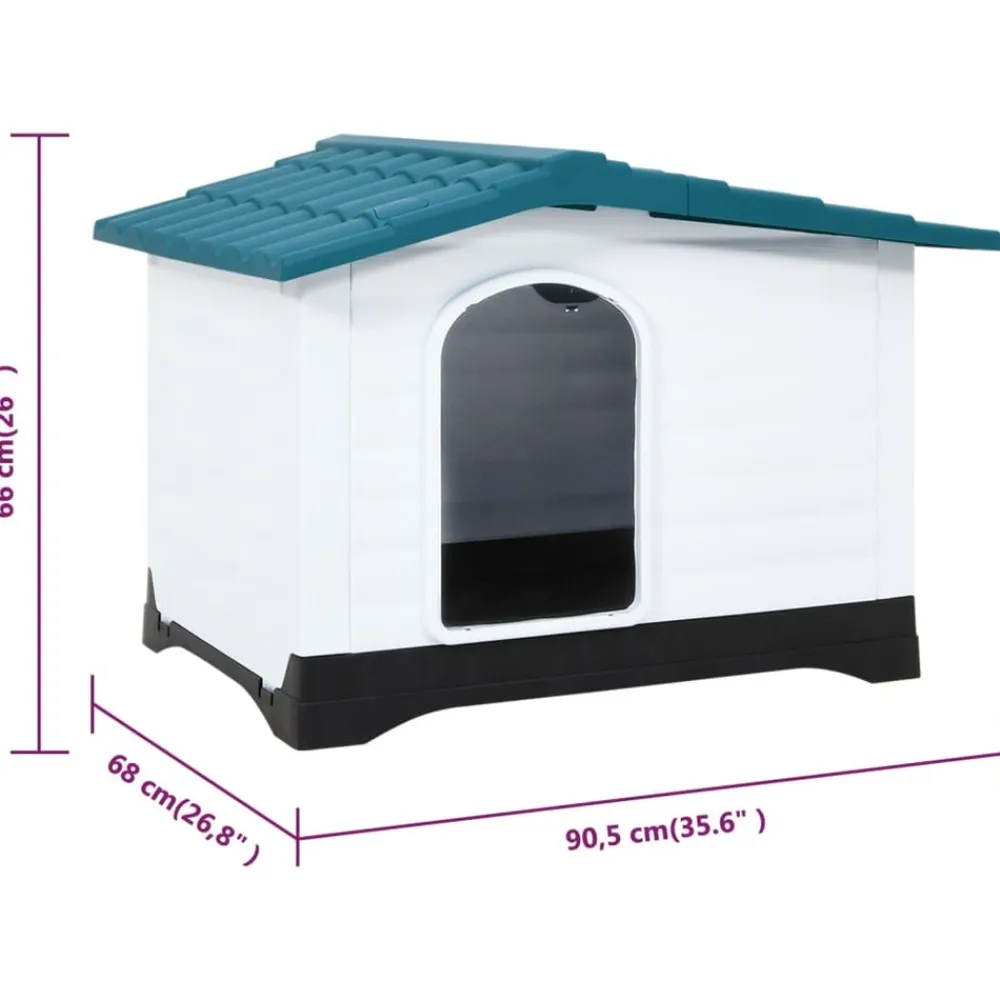 Maison Exclusive - Niche pour chien bleu 90,5x68x66 cm polypropylène Hot