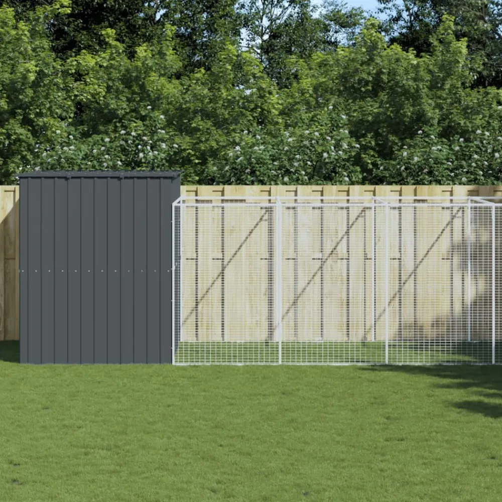 Maison Exclusive - Niche pour chien avec cour anthracite 214x1273x181 cm Sale