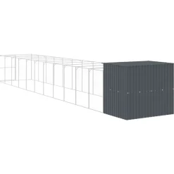 Maison Exclusive - Niche pour chien avec cour anthracite 214x1273x181 cm Sale