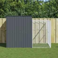 Maison Exclusive - Niche pour chien avec cour anthracite 214x253x181 cm Discount