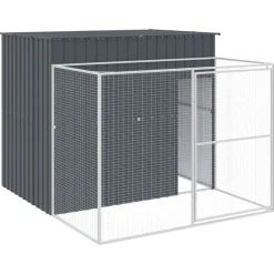 Maison Exclusive - Niche pour chien avec cour anthracite 214x253x181 cm Discount