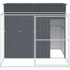 Maison Exclusive - Niche pour chien avec cour anthracite 214x253x181 cm Discount
