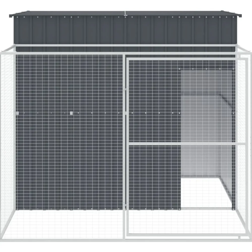 Maison Exclusive - Niche pour chien avec cour anthracite 214x253x181 cm Discount
