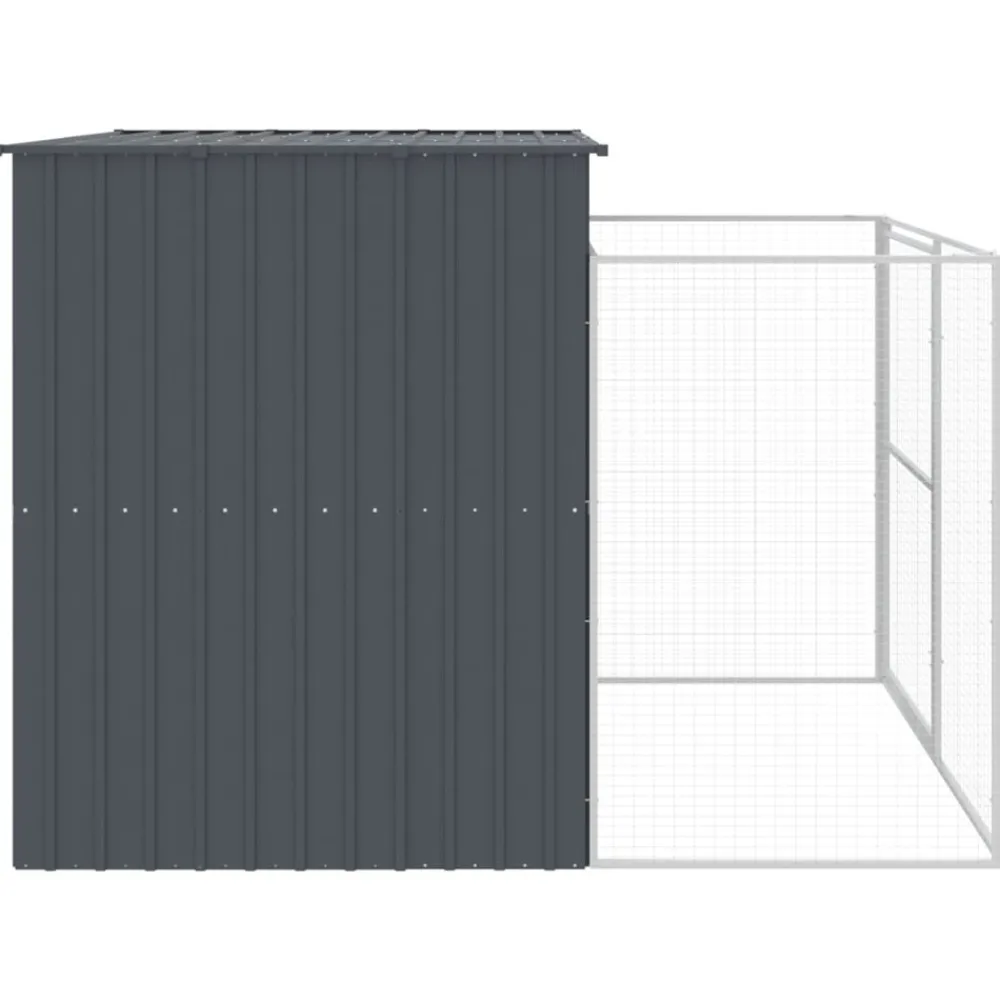 Maison Exclusive - Niche pour chien avec cour anthracite 214x253x181 cm Discount