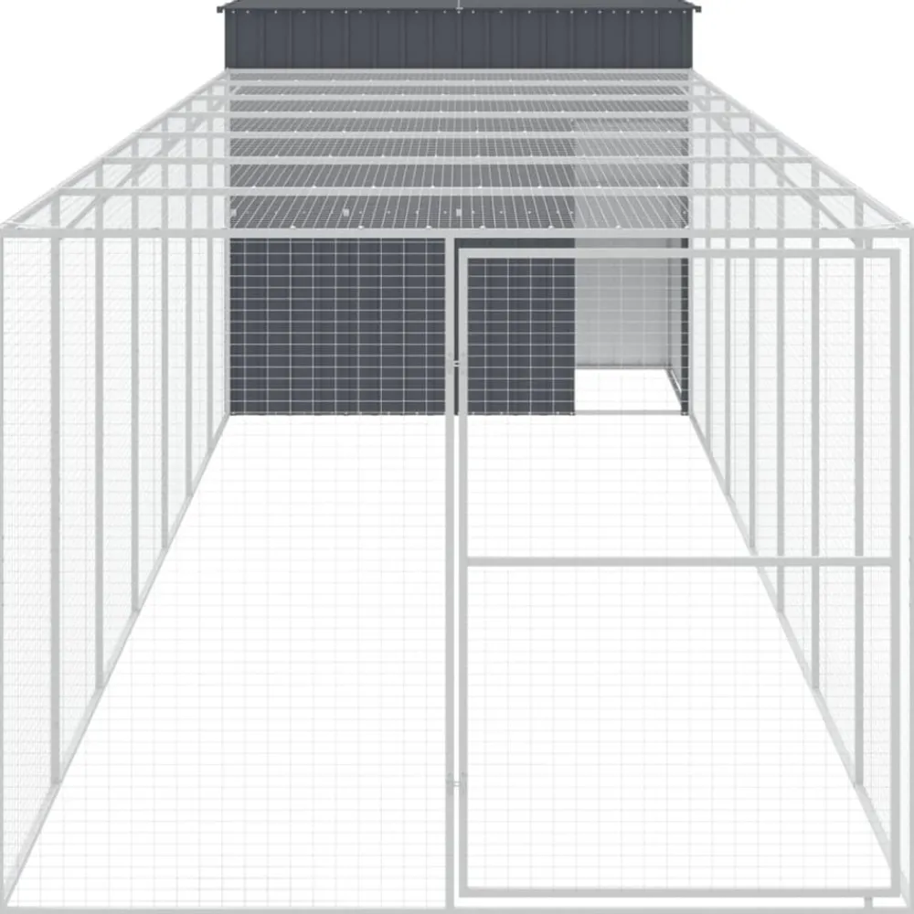 Maison Exclusive Niches, Paniers Et Transports | - Niche pour chien avec cour anthracite 214x865x181 cm