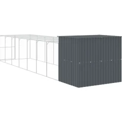 Maison Exclusive Niches, Paniers Et Transports | - Niche pour chien avec cour anthracite 214x865x181 cm