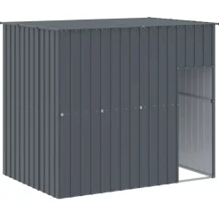 Maison Exclusive Niches, Paniers Et Transports | - Niche pour chien avec cour anthracite 214x865x181 cm