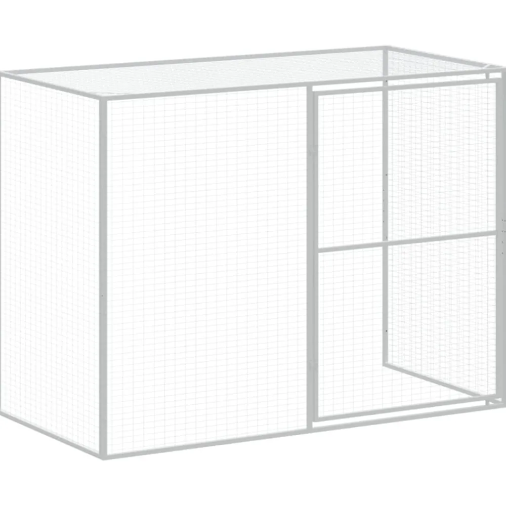 Maison Exclusive Niches, Paniers Et Transports | - Niche pour chien avec cour anthracite 214x865x181 cm