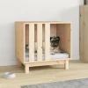 Maison Exclusive Niches, Paniers Et Transports | - Niche pour chien 60x45x57 cm bois de pin massif