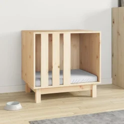 Maison Exclusive Niches, Paniers Et Transports | - Niche pour chien 60x45x57 cm bois de pin massif