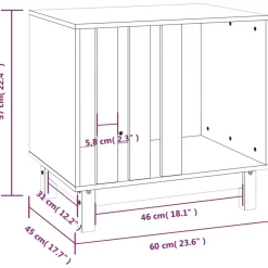 Maison Exclusive Niches, Paniers Et Transports | - Niche pour chien 60x45x57 cm bois de pin massif