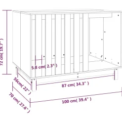 Maison Exclusive - Niche pour chien 100x70x72 cm bois de pin massif Online