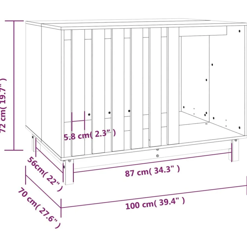 Maison Exclusive - Niche pour chien 100x70x72 cm bois de pin massif Online