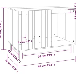 Maison Exclusive Niches, Paniers Et Transports | - Niche pour chien blanc 90x60x67 cm bois de pin massif