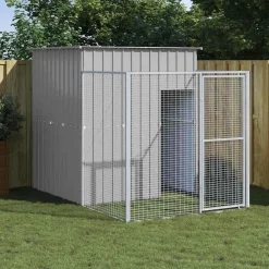Maison Exclusive Niches, Paniers Et Transports | - Niche pour chien avec cour gris clair 165x251x181 cm