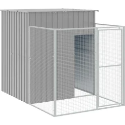 Maison Exclusive Niches, Paniers Et Transports | - Niche pour chien avec cour gris clair 165x251x181 cm