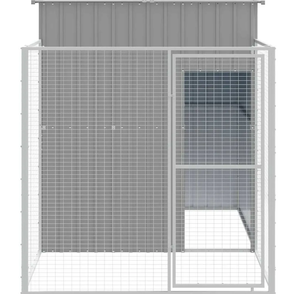 Maison Exclusive Niches, Paniers Et Transports | - Niche pour chien avec cour gris clair 165x251x181 cm