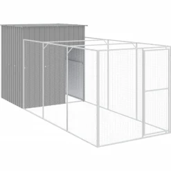 Maison Exclusive Niches, Paniers Et Transports | - Niche pour chien avec cour gris clair 165x455x181 cm