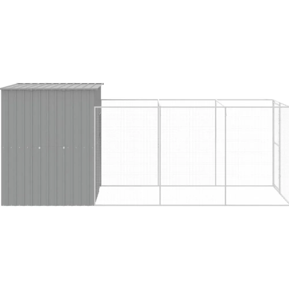 Maison Exclusive Niches, Paniers Et Transports | - Niche pour chien avec cour gris clair 165x455x181 cm