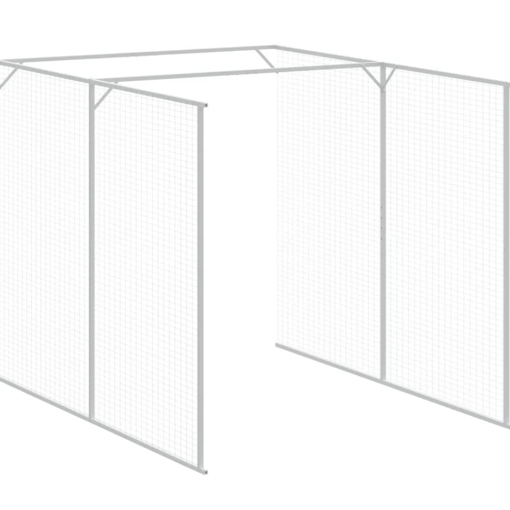 Maison Exclusive Niches, Paniers Et Transports | - Niche pour chien avec cour gris clair 165x455x181 cm