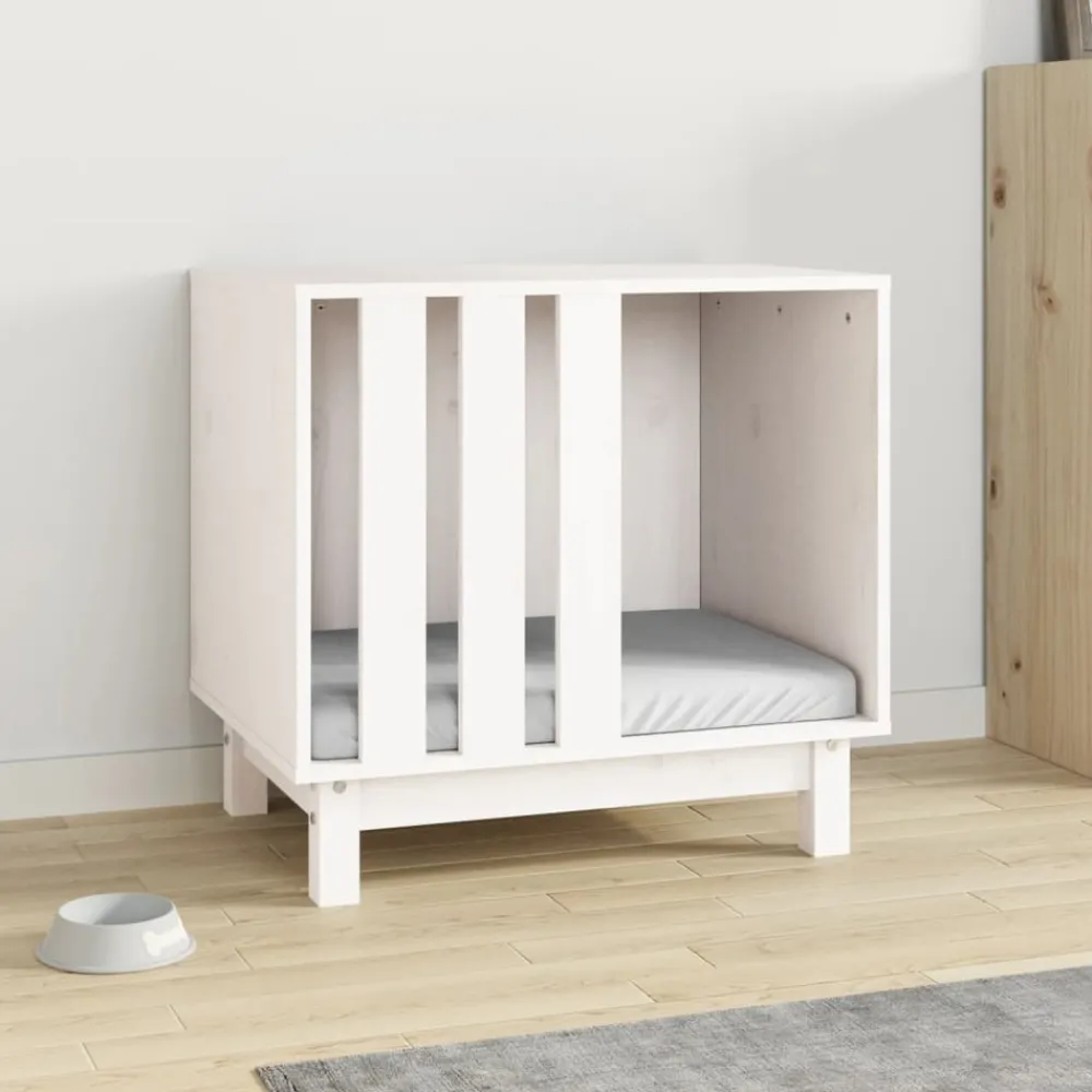 Maison Exclusive - Niche pour chien blanc 60x45x57 cm bois de pin massif Online