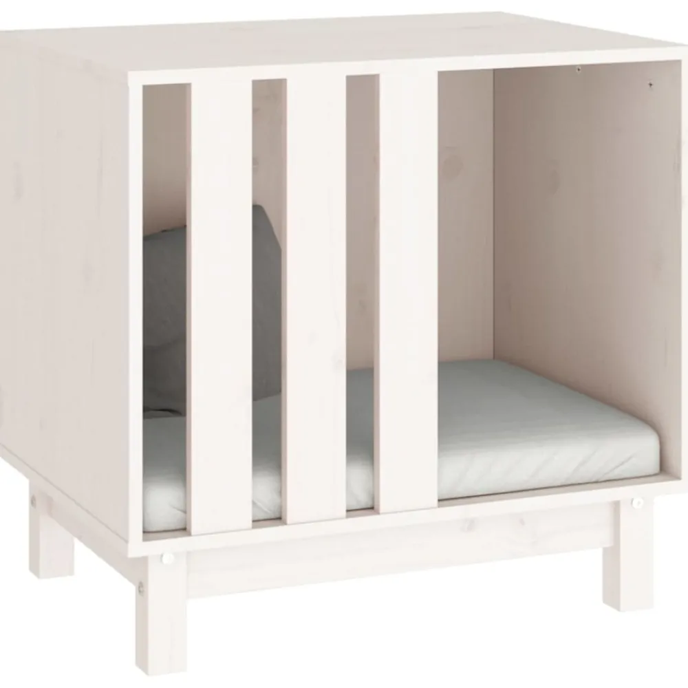 Maison Exclusive - Niche pour chien blanc 60x45x57 cm bois de pin massif Online