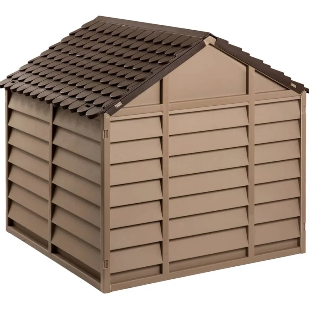 Maison Exclusive Niches, Paniers Et Transports | - Niche pour chien marron 86x84x82 cm polypropylène