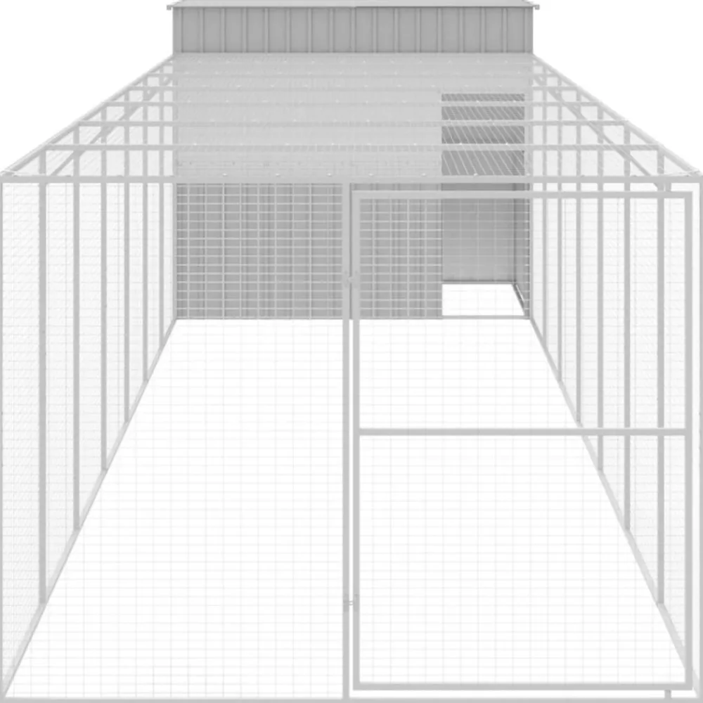 Maison Exclusive Niches, Paniers Et Transports | - Niche pour chien avec cour gris clair 214x865x181 cm