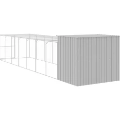 Maison Exclusive Niches, Paniers Et Transports | - Niche pour chien avec cour gris clair 214x865x181 cm
