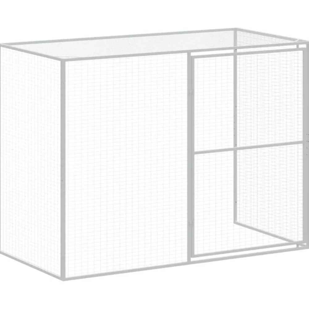Maison Exclusive Niches, Paniers Et Transports | - Niche pour chien avec cour gris clair 214x865x181 cm